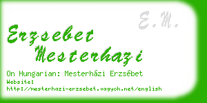 erzsebet mesterhazi business card